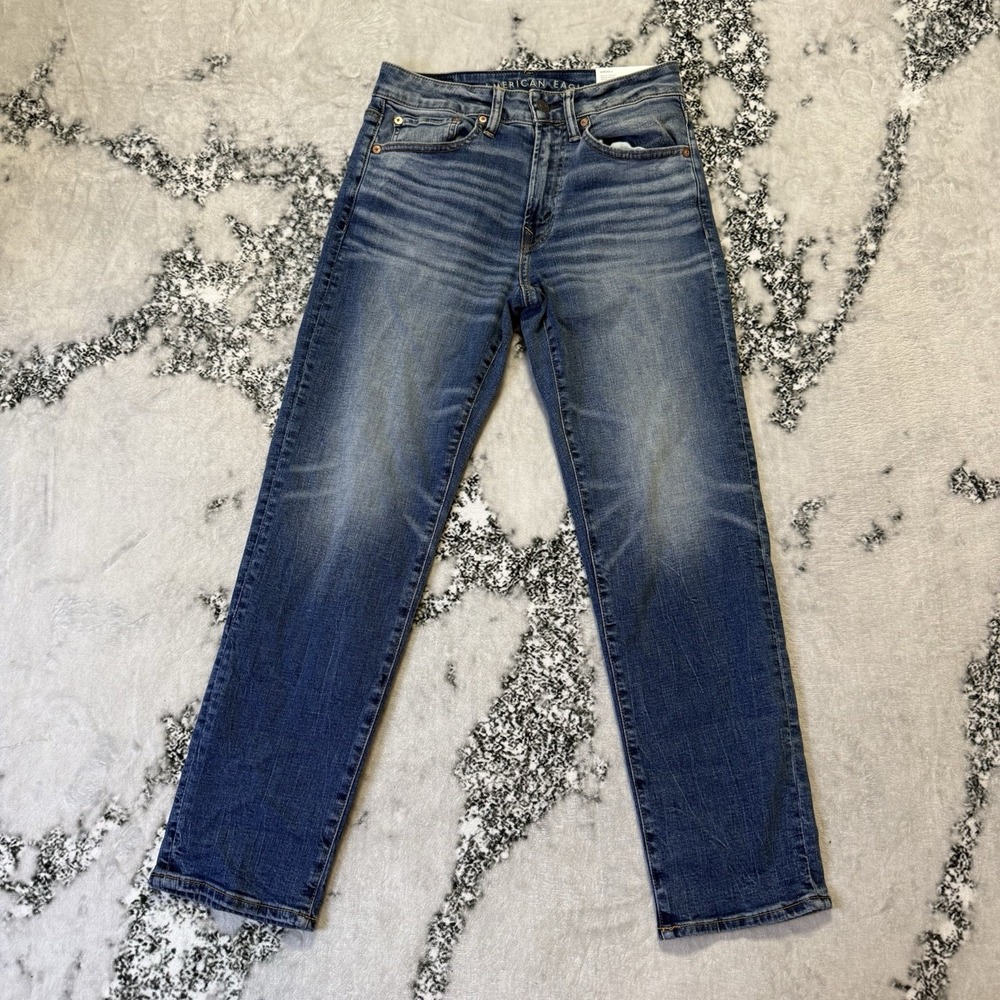 American Eagle Jeans Mens Size 28/30 Blue Athletic Straight‎ Fit Airflex Vintage